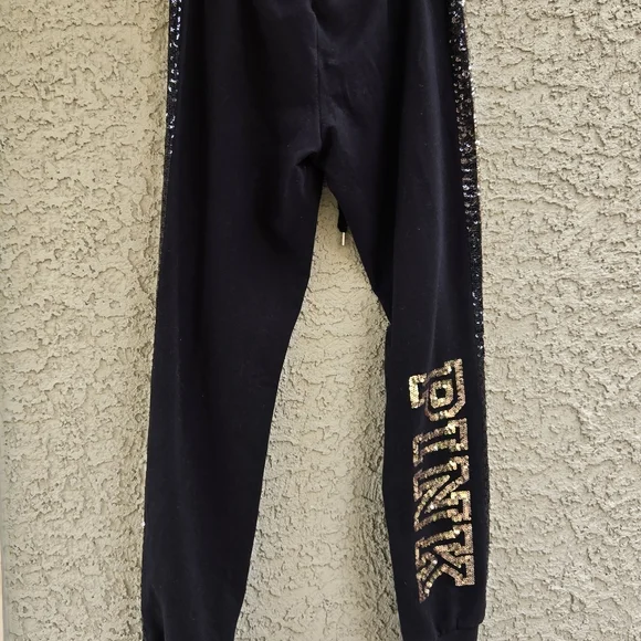 VS PINK Black Sequin Joggers - Picture 6 of 7